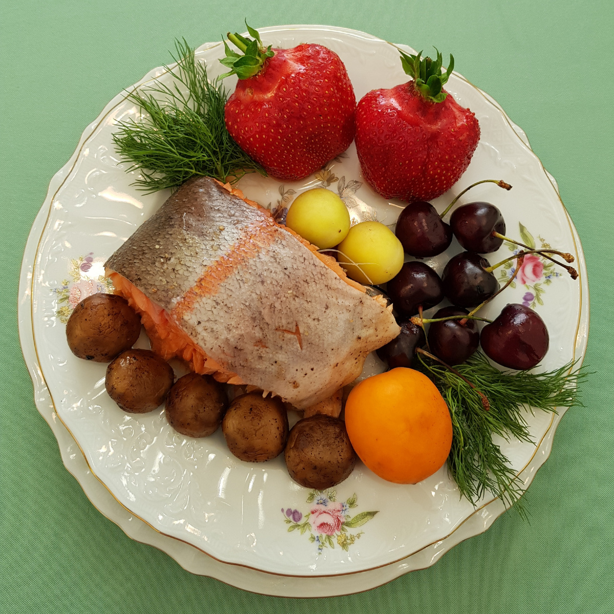 Сочная форель с ароматными шампиньонами