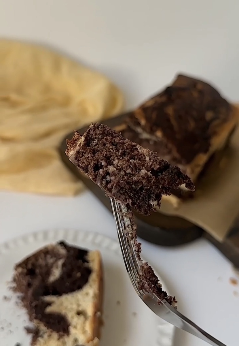 Шоколадно-банановый кекс без сахара и глютена за 30 минут