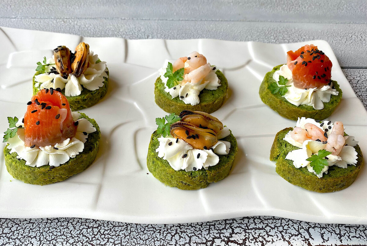 Создаем уникальные праздничные бутерброды с зеленым багетом